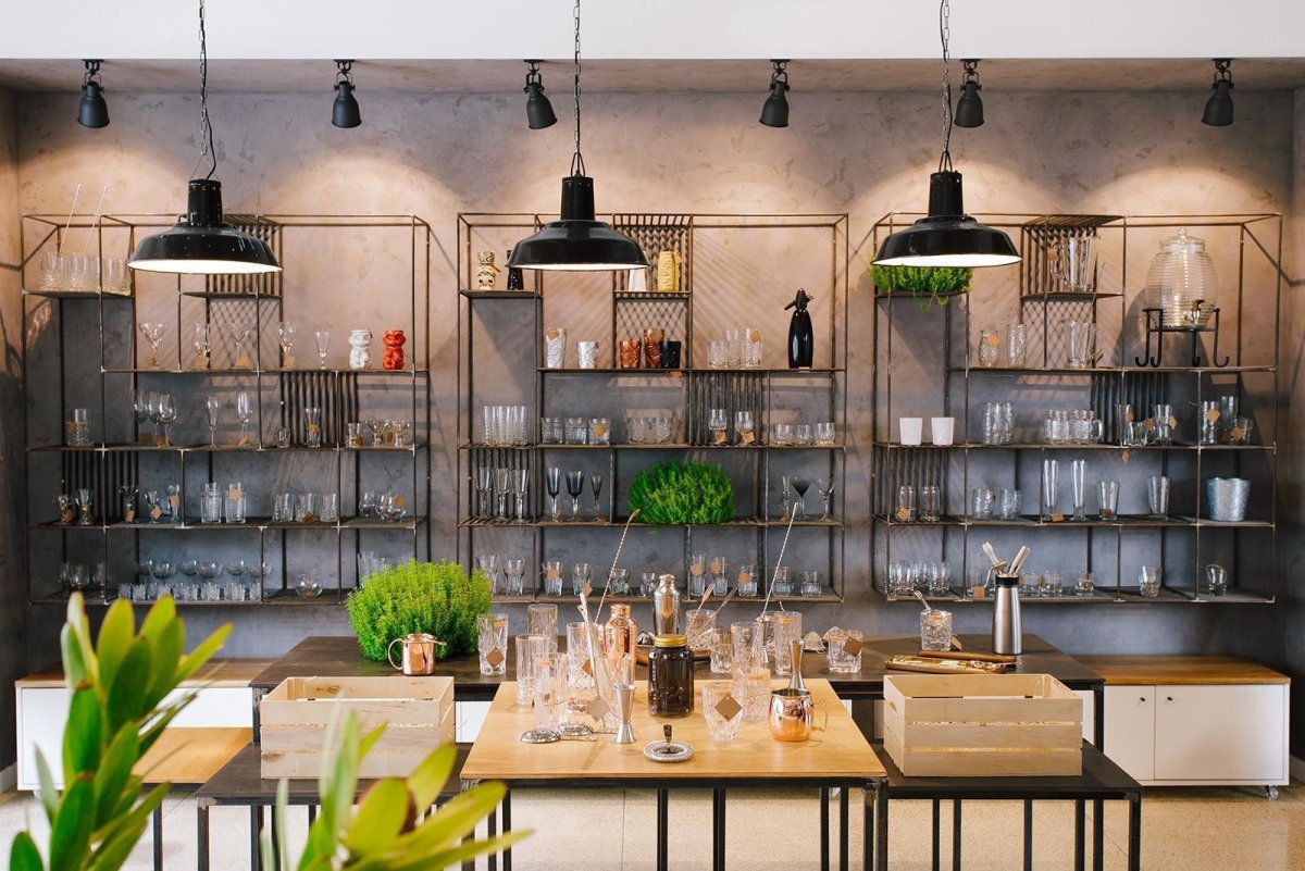 Посуда лофт в интерьере