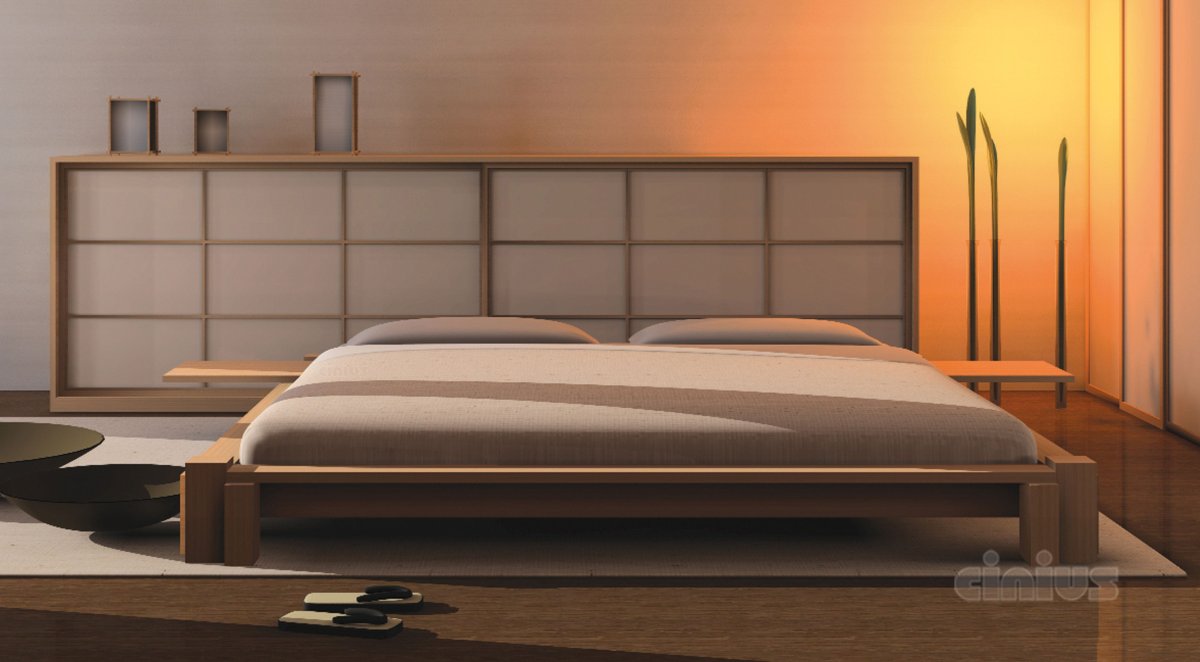 Спальня в японском стиле