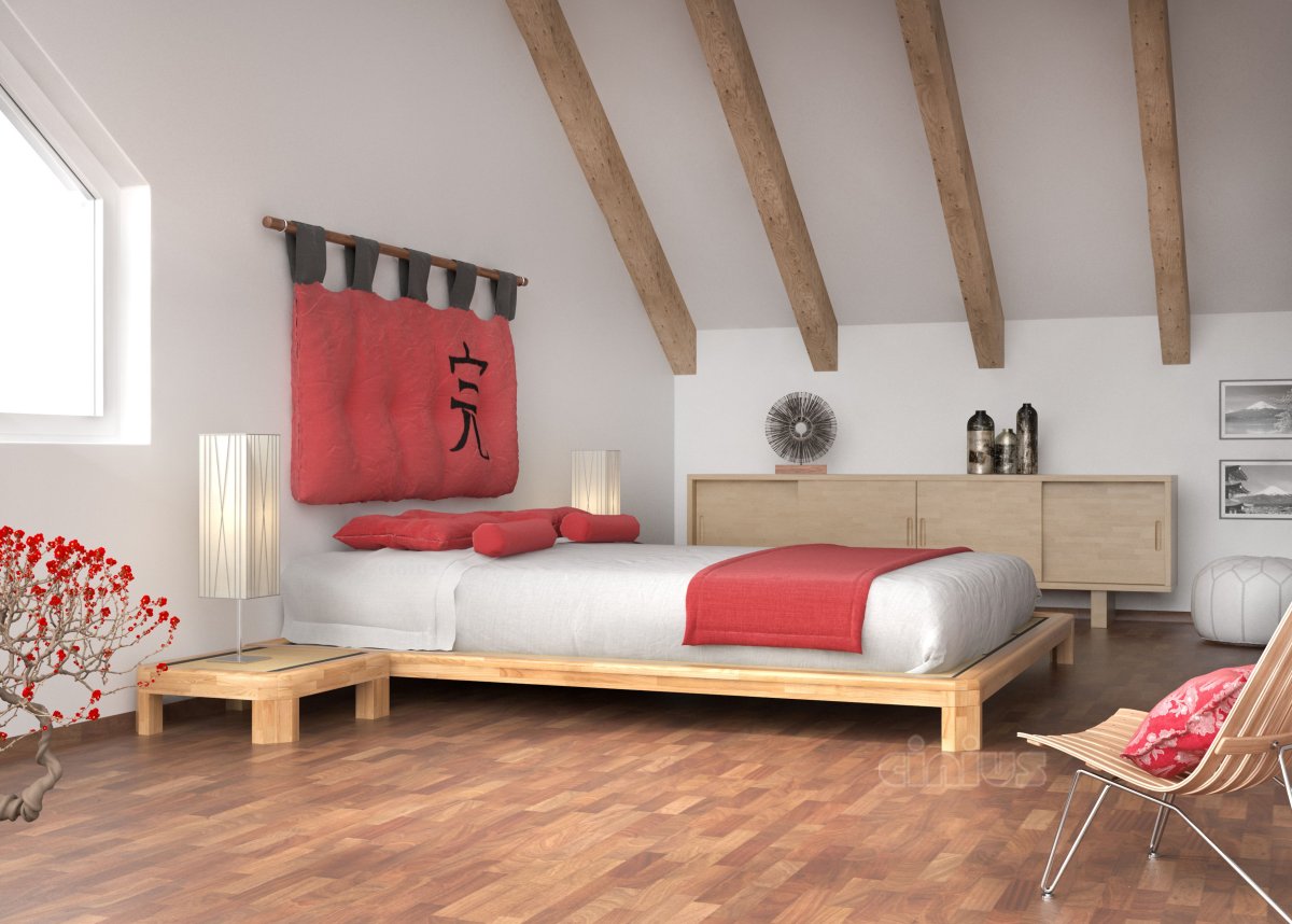 Одноместная спальная в японском стиле