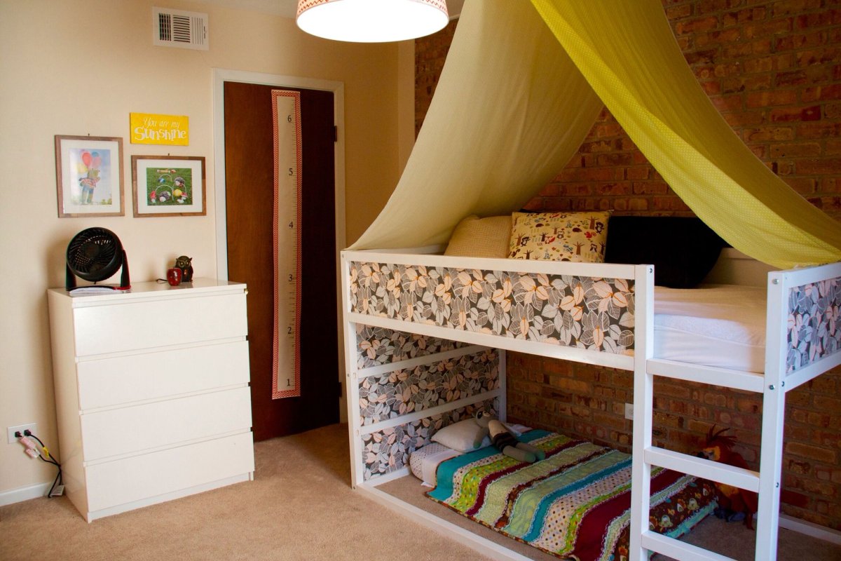 Икеа кровать чердак детская Кюра