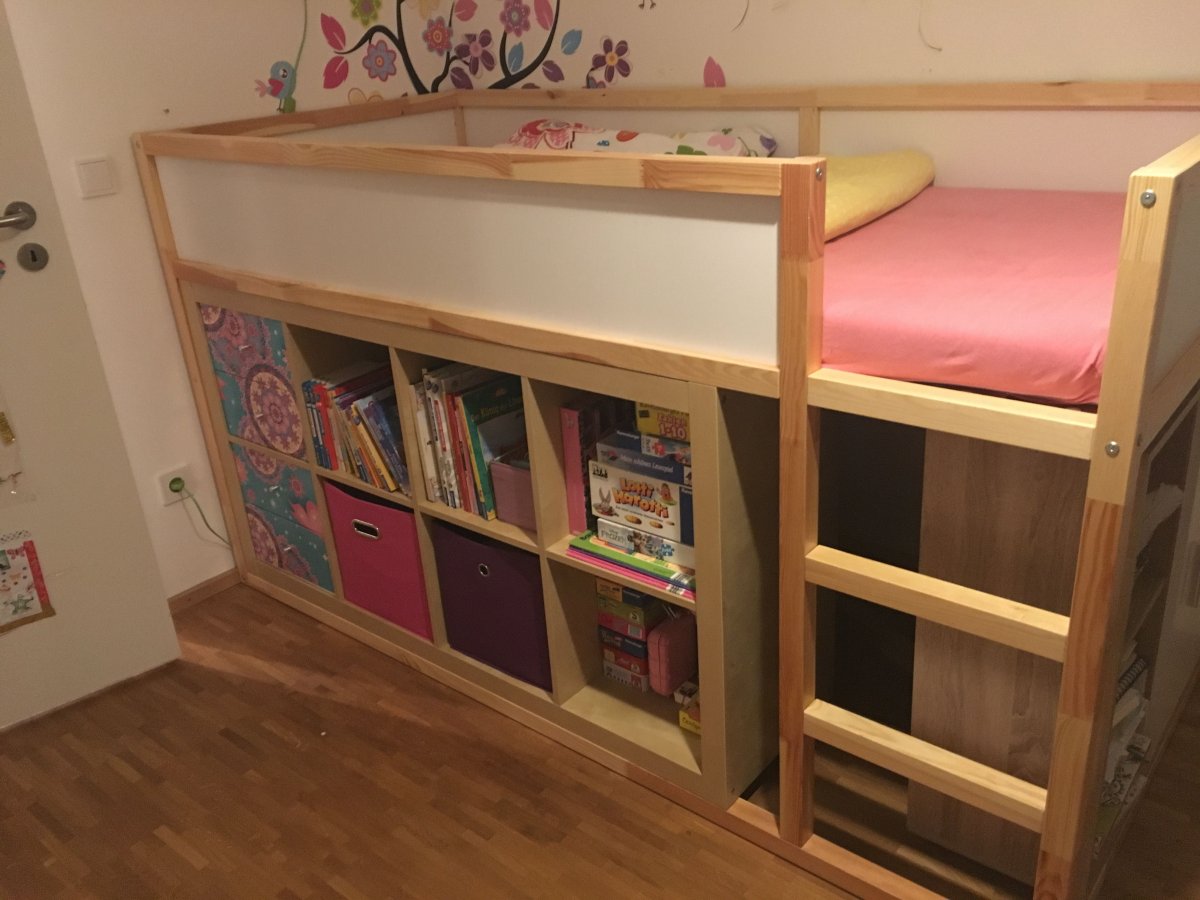 Кровать чердак икеа Кюра габариты