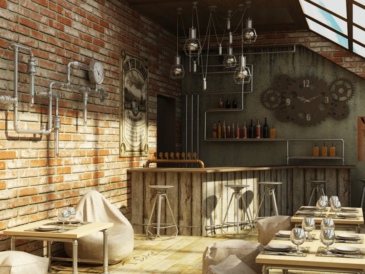 Кухня в стиле лофт панк Индастриал