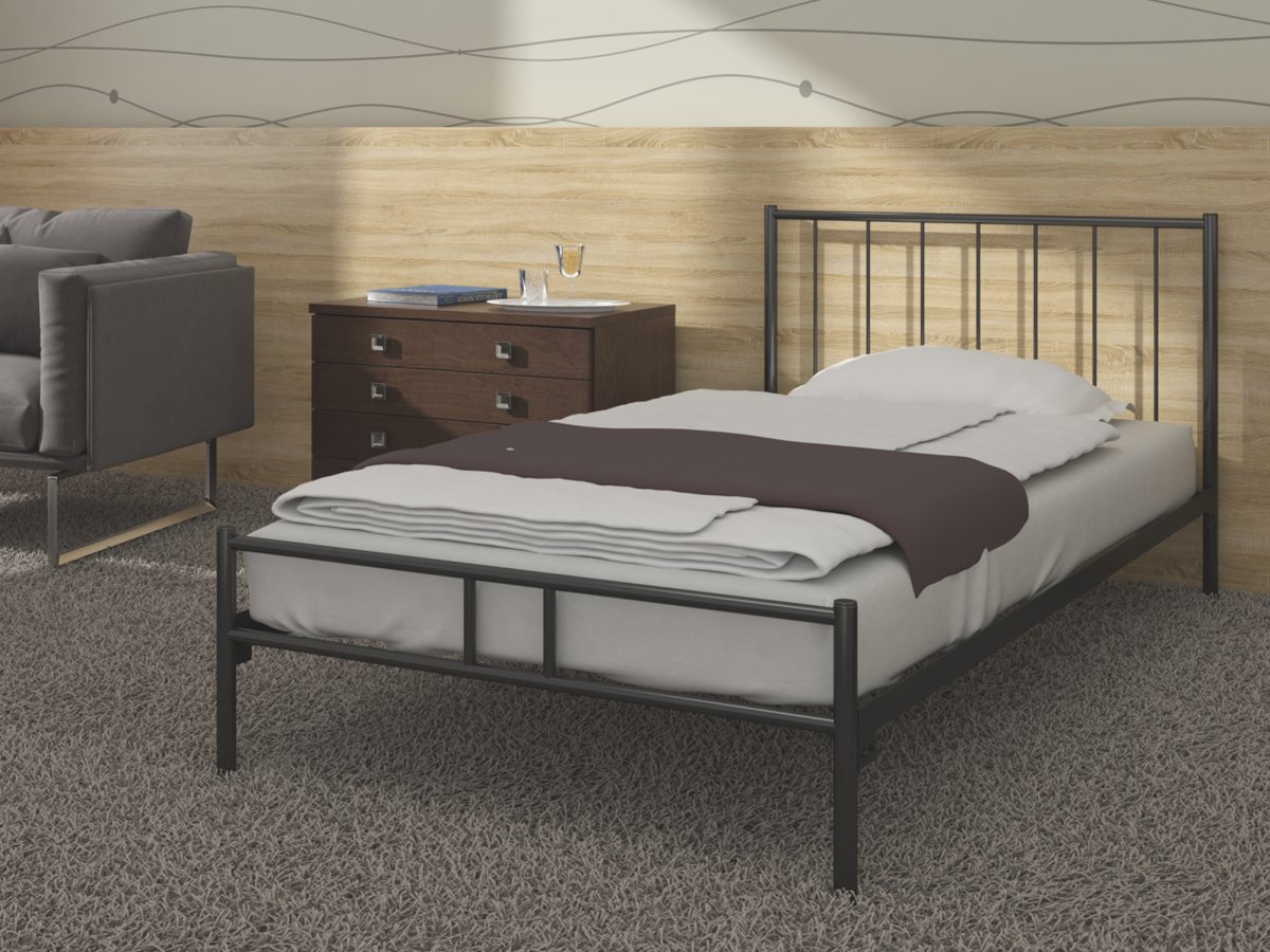 Кровати из хромированного металла