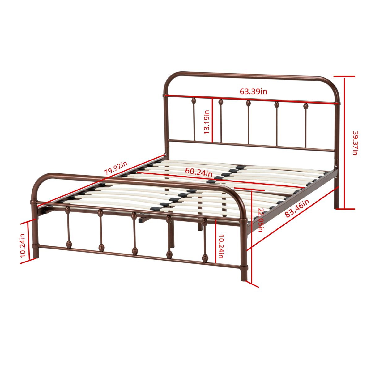 Кровать с металлическим каркасом
