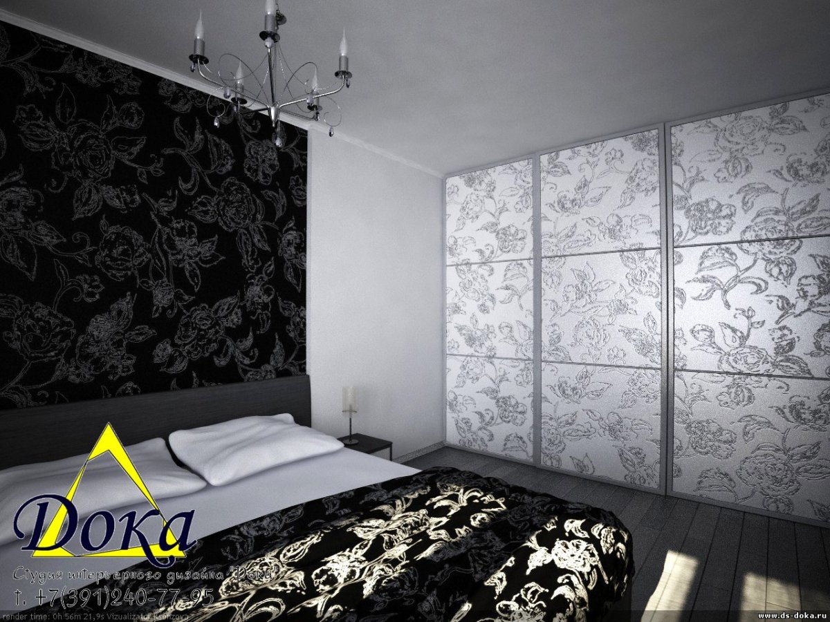 Спальня в темных тонах