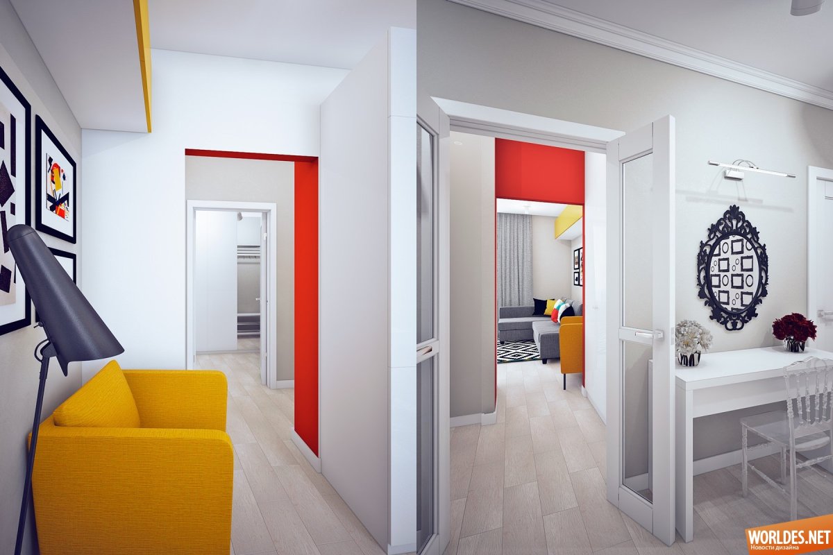 Студия зонирование пространства 30 кв.м