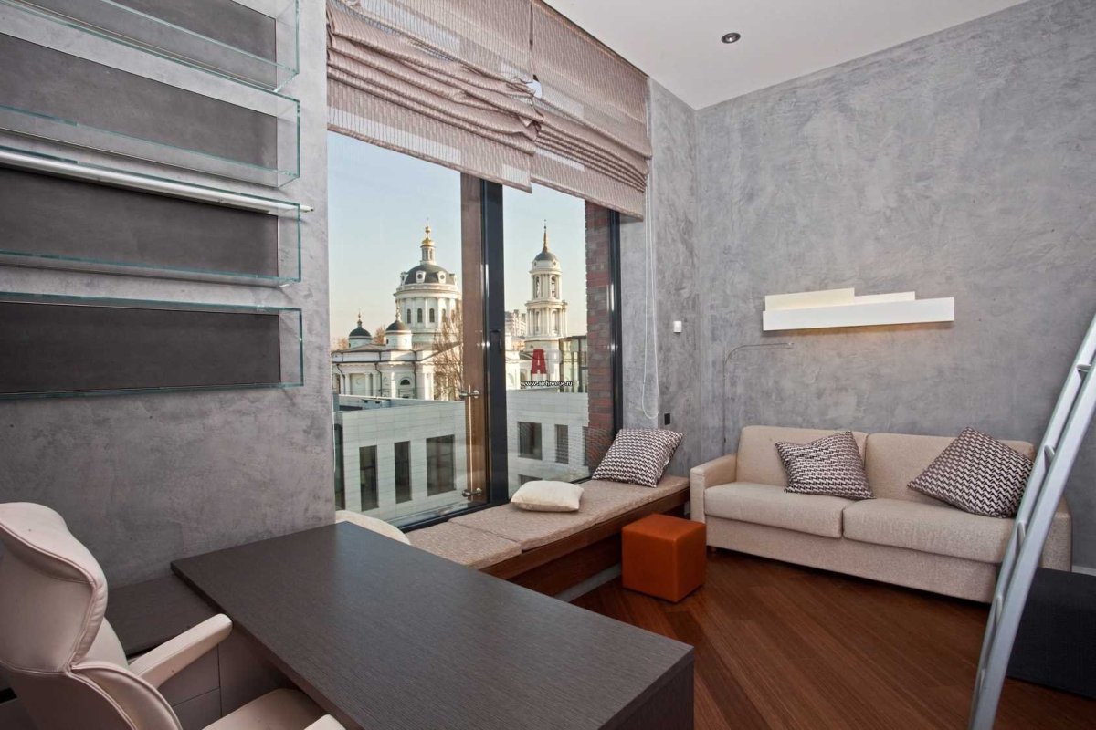 Декоративная штукатурка травертин в интерьере