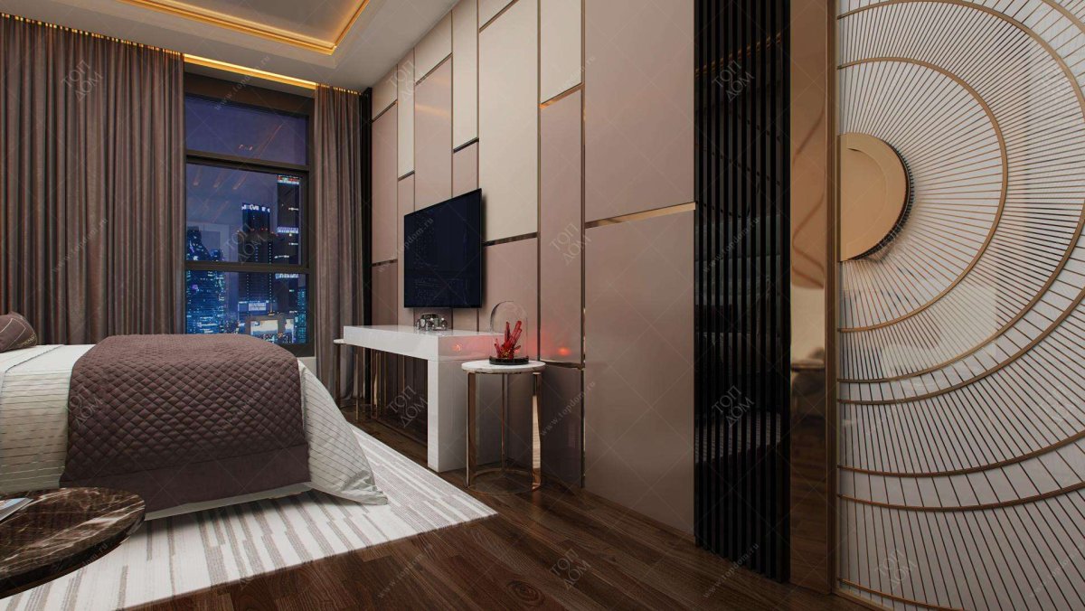 Деревянные рейки на потолке в интерьере