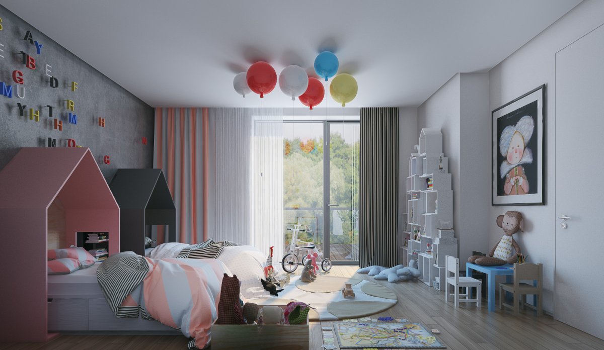 Комната для двоих разнополых детей 12 кв.м