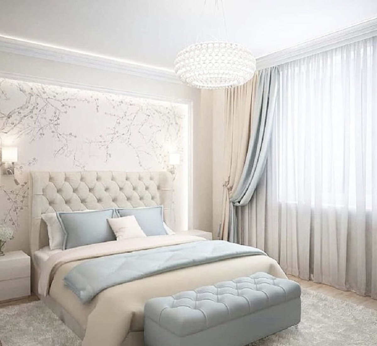 Потолок в спальне