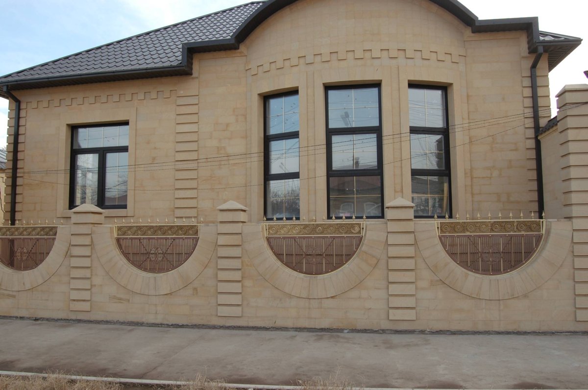 Отделка песчаником