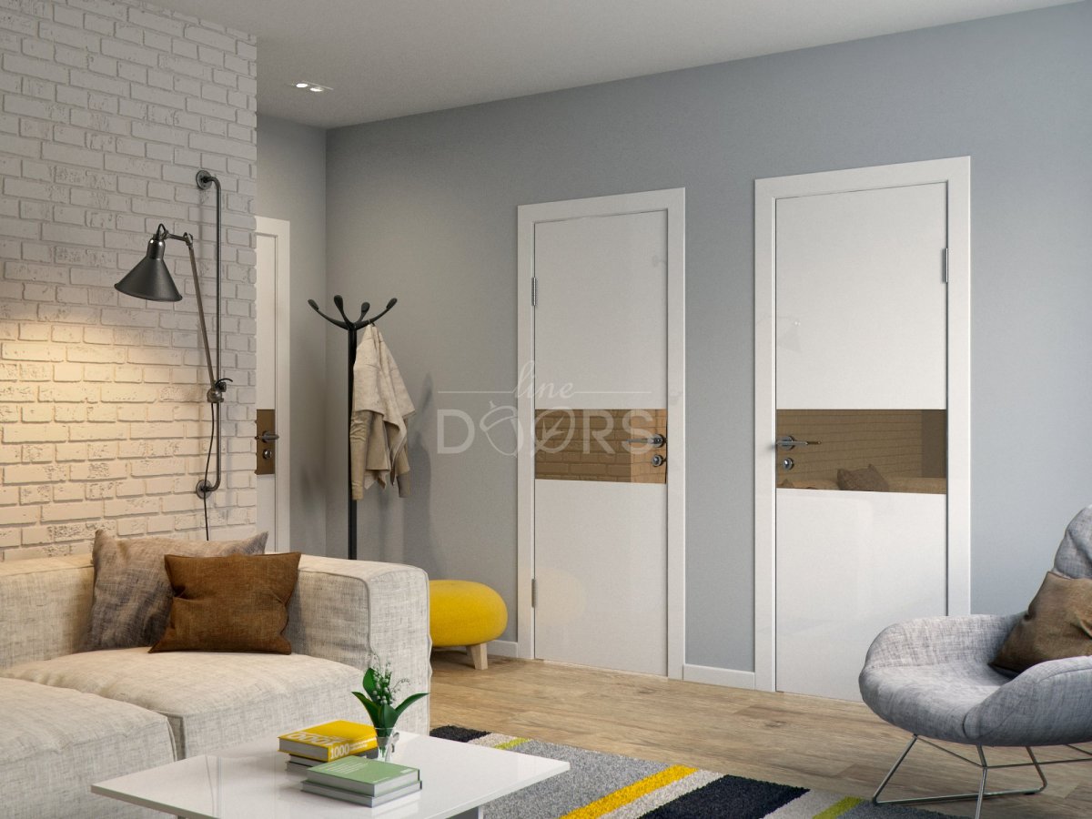 Черные двери в интерьере лофт