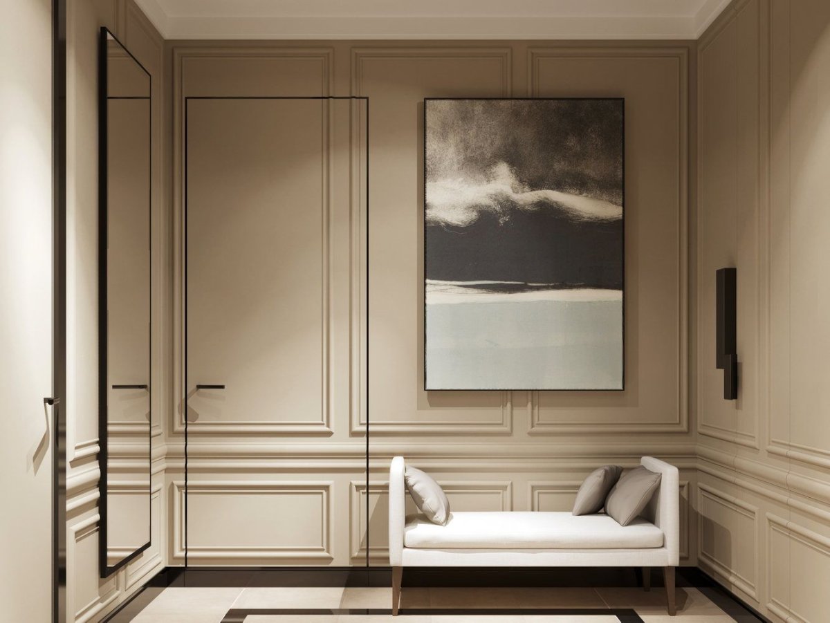 Скрытые двери с молдингами