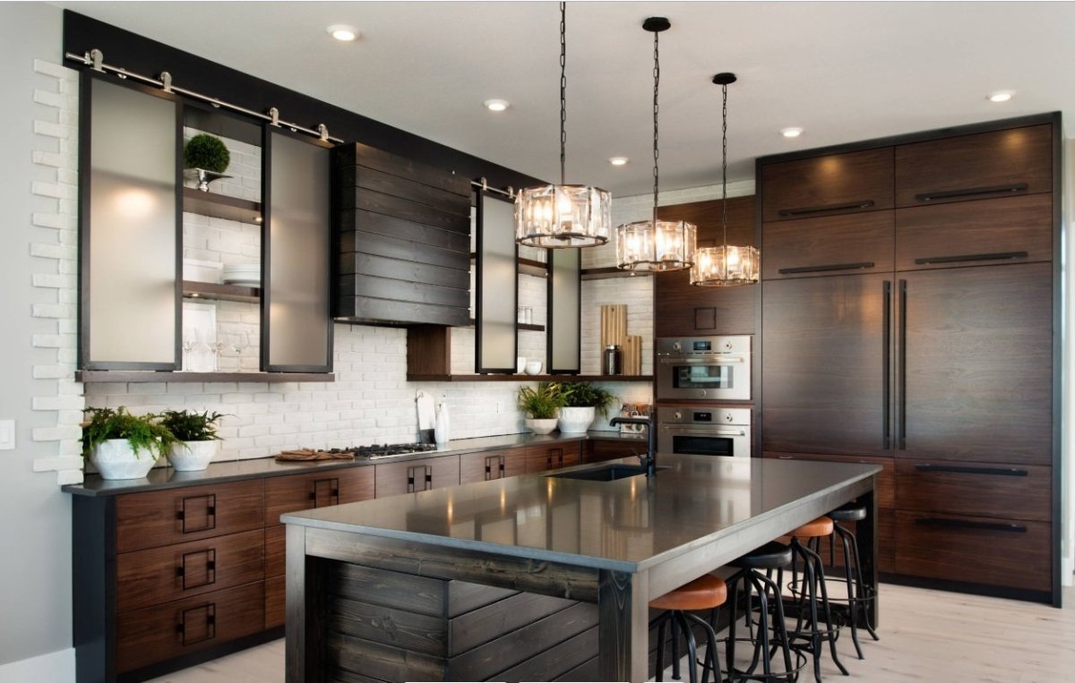 Островок на кухне лофт