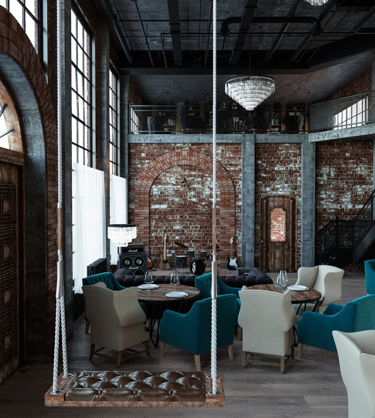 Мебель для кофейни в стиле лофт