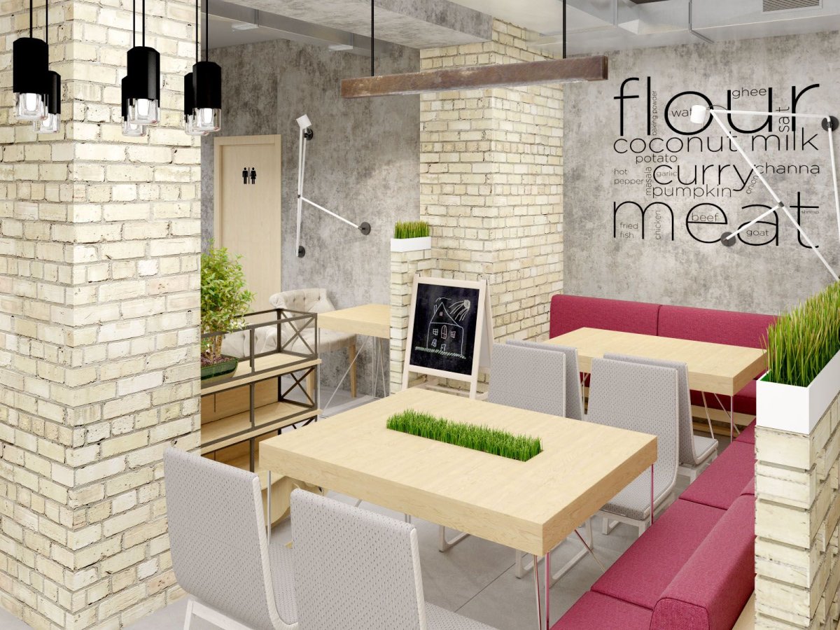 Кафе бар в стиле лофт