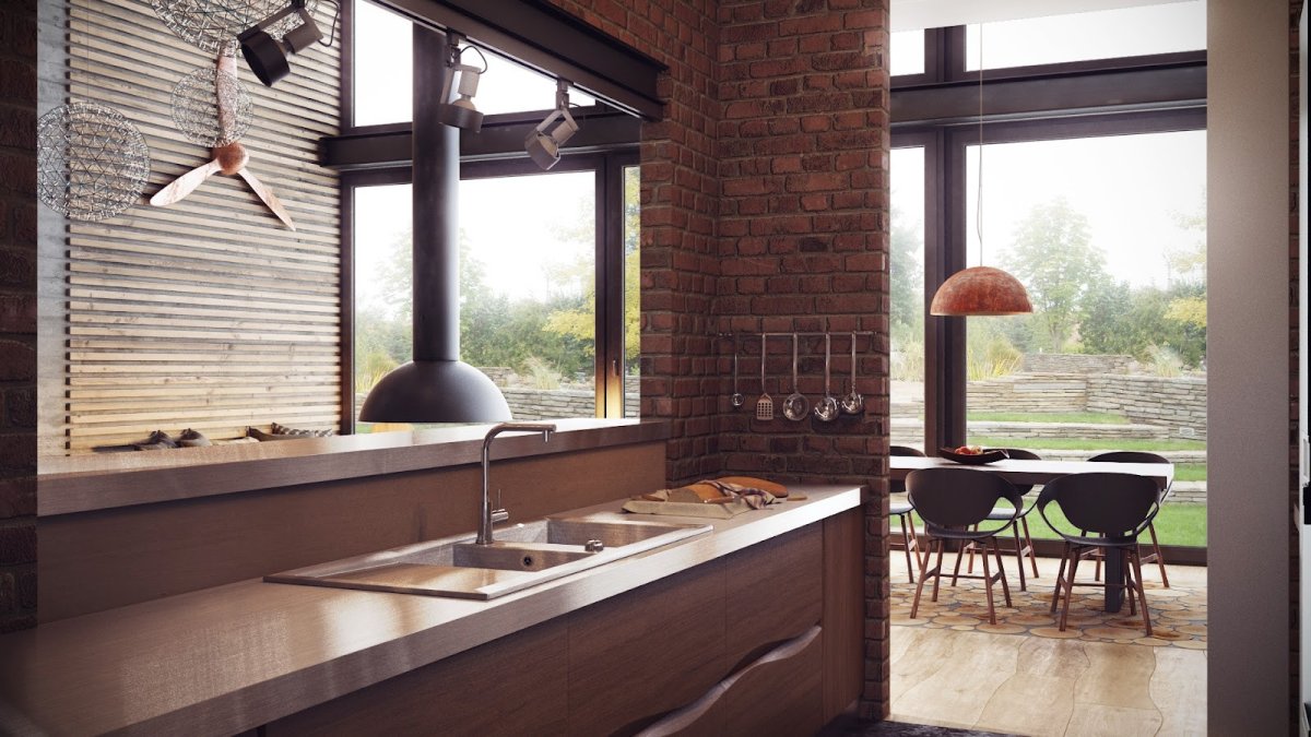 Окно в стиле Индастриал лофт