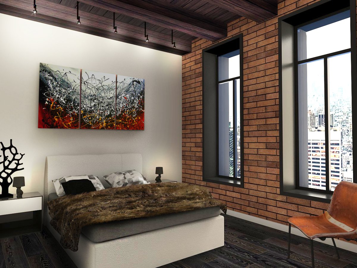 Багет в интерьере лофт