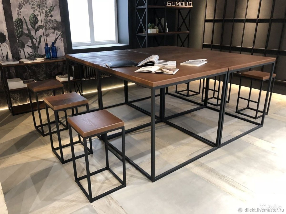 Стол в стиле лофт Loft Wood Studio