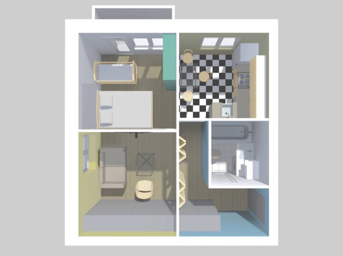 Перепланировка хрущевки 45 кв.м