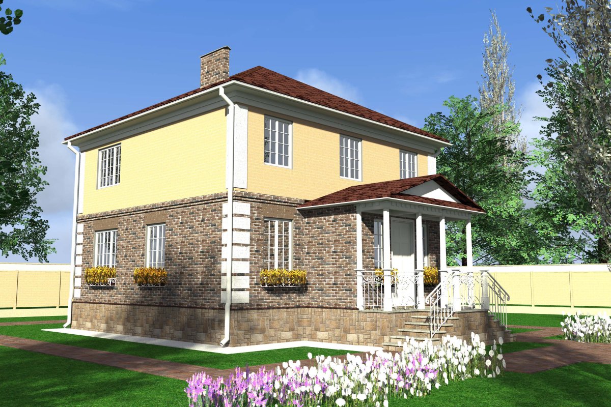 Двухэтажный коттедж