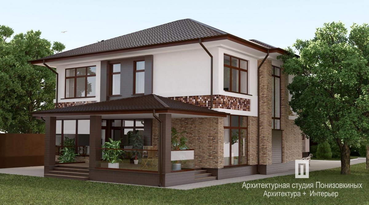 Двухэтажный коттедж