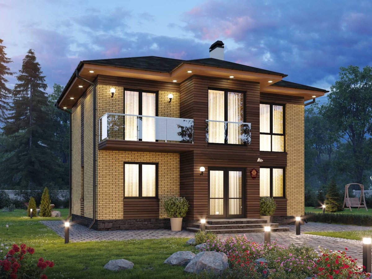 Большой двухэтажный дом