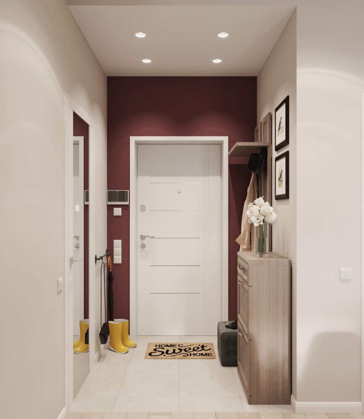 Плитка в узкую прихожую