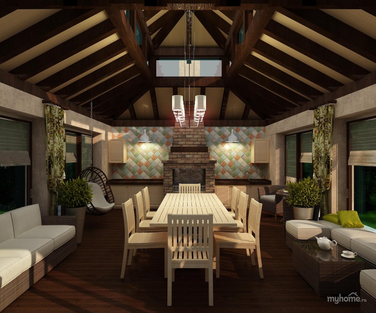 Беседка в деревенском стиле