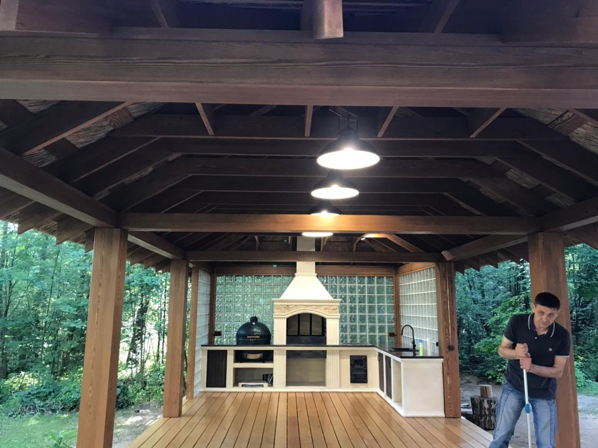 Отделка беседки