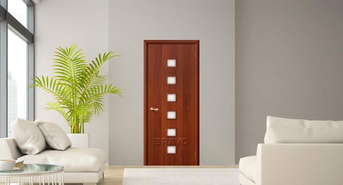 Коричневые двери в интерьере
