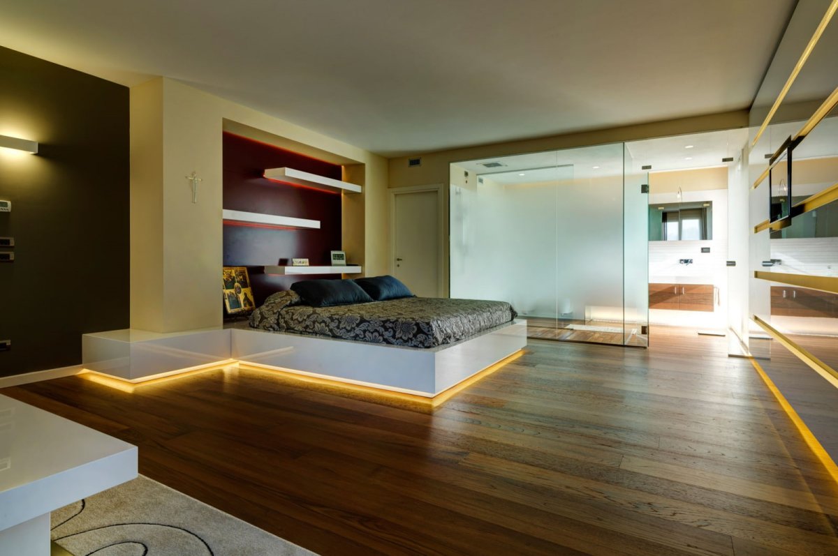 Кухня перетекающая в гостиную