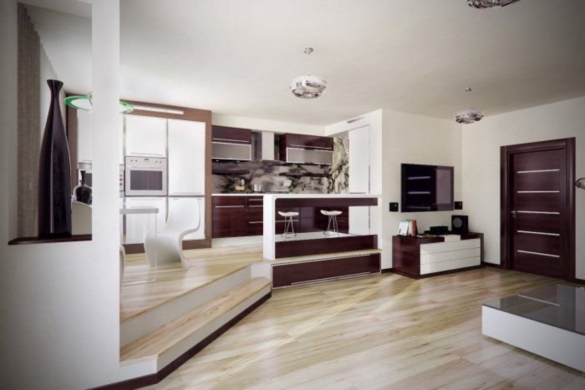 Рыжий пол в интерьере