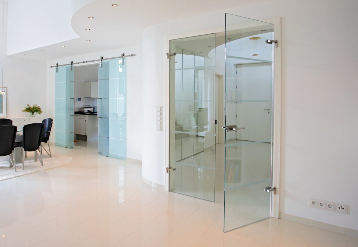 Двойная стеклянная дверь