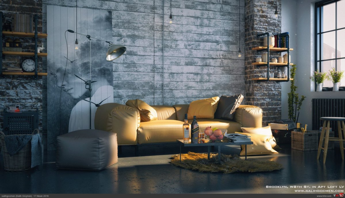 Фотообои в стиле лофт