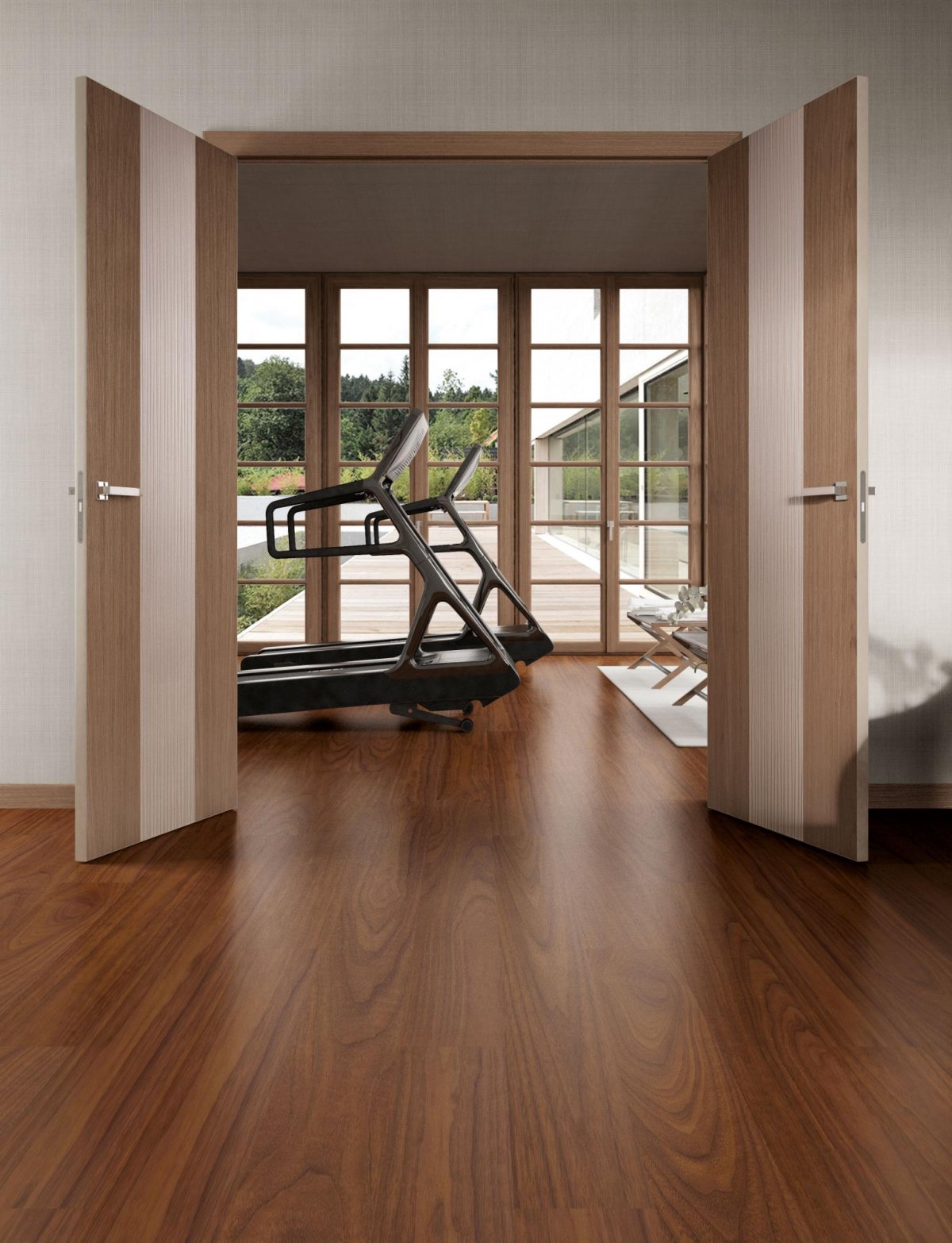 Сочетание дверей и пола