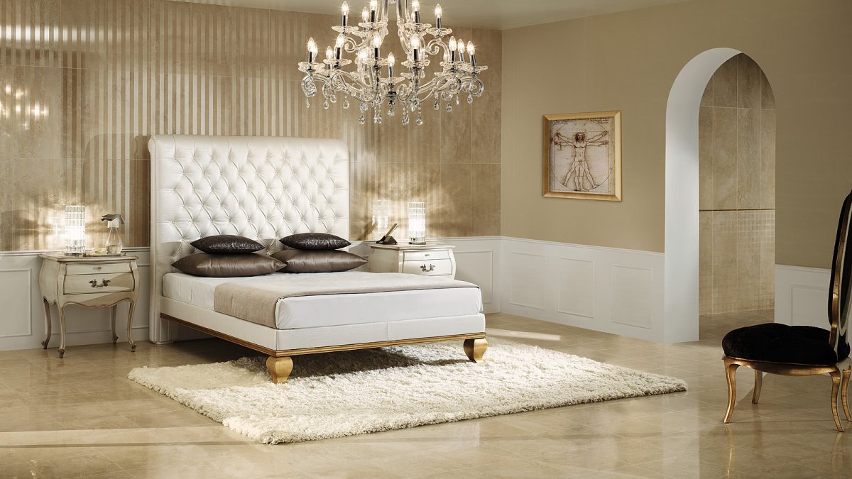 Керамическая плитка в спальне