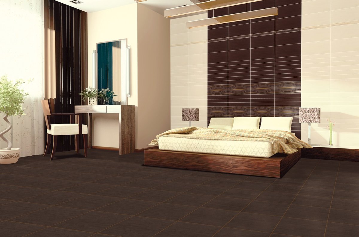 Керамогранит в спальне