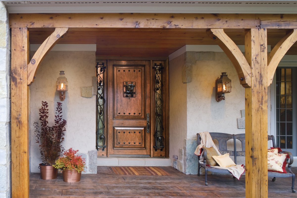 Распашные двери на террасу