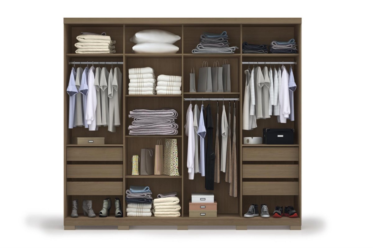 Шкаф купе в спальню внутри