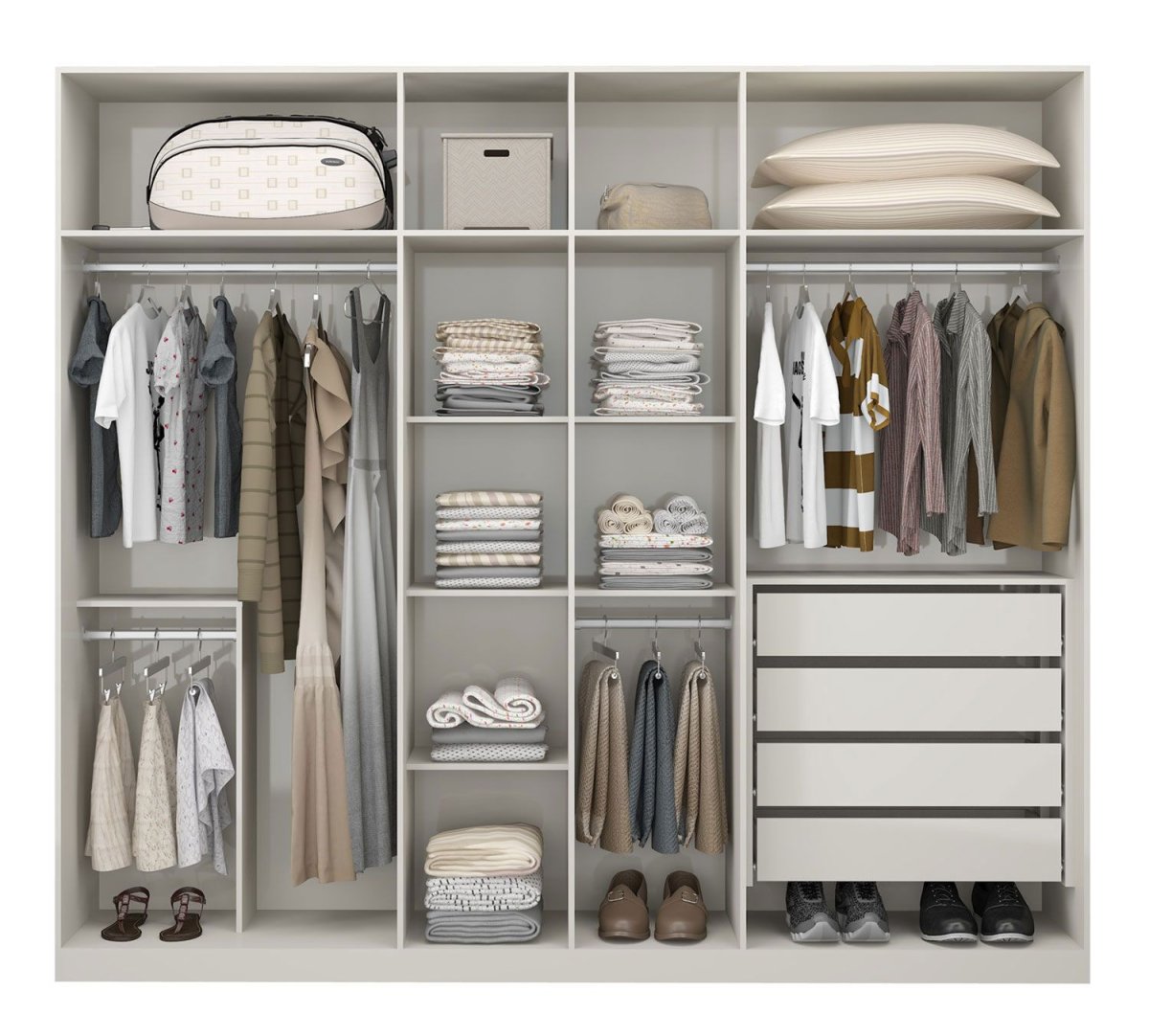 Наполнение шкафа в спальню