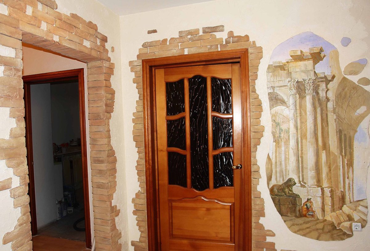 Арка обложенная декоративным кирпичиком