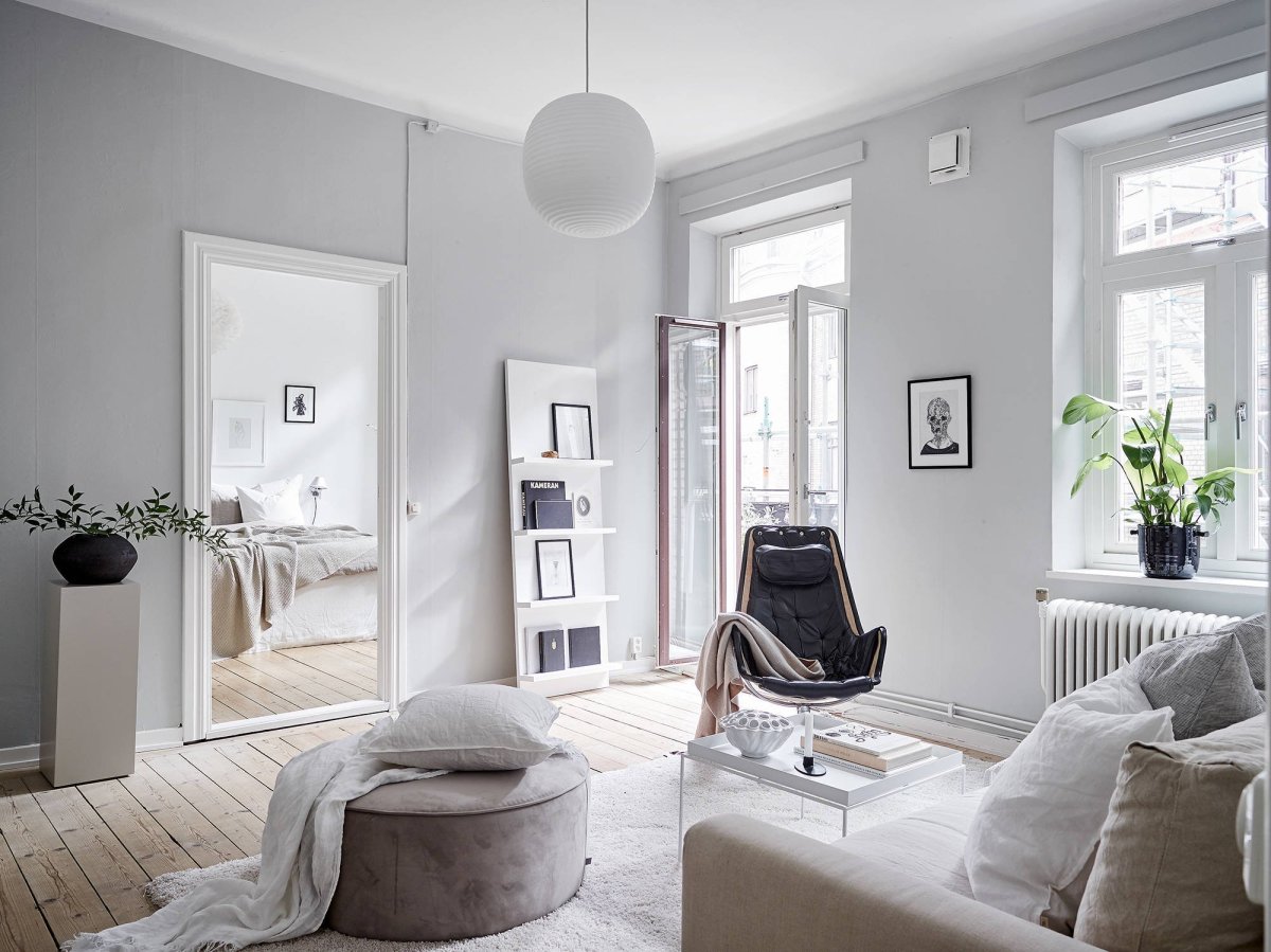 Серые двери в интерьере