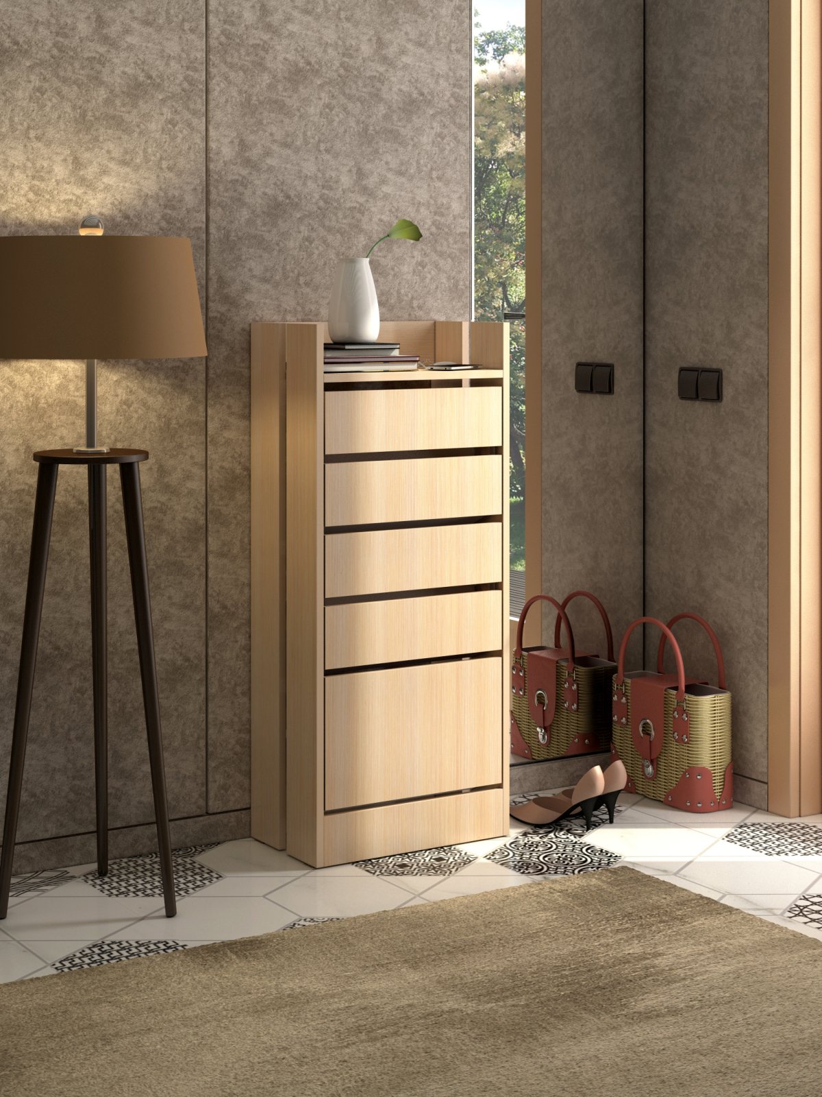 Шкафчик для обуви открытый