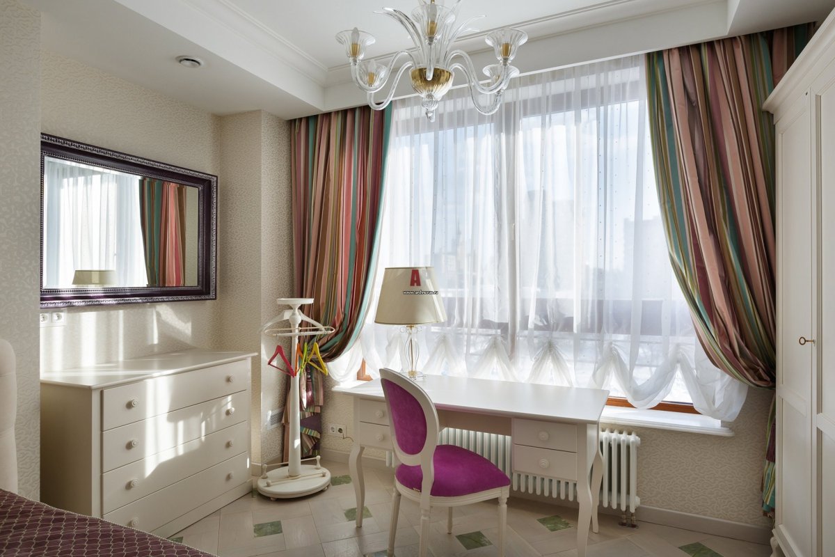 Шторы до подоконника в гостиную