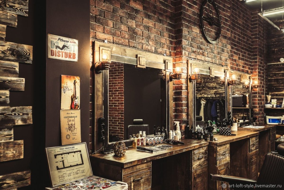 Роспись стен в барбершопе