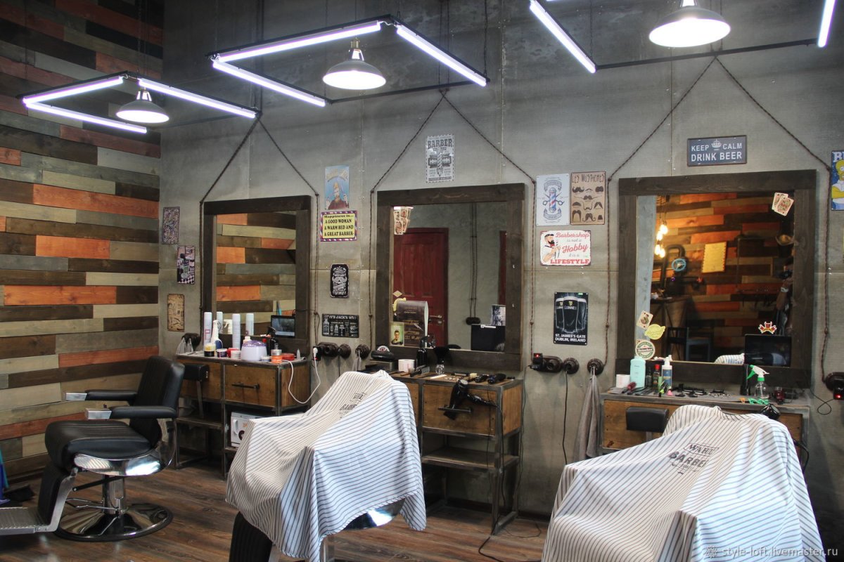 Барбершоп в стиле лофт