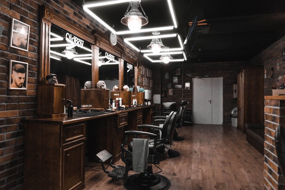 Барбершоп интерьер лофт