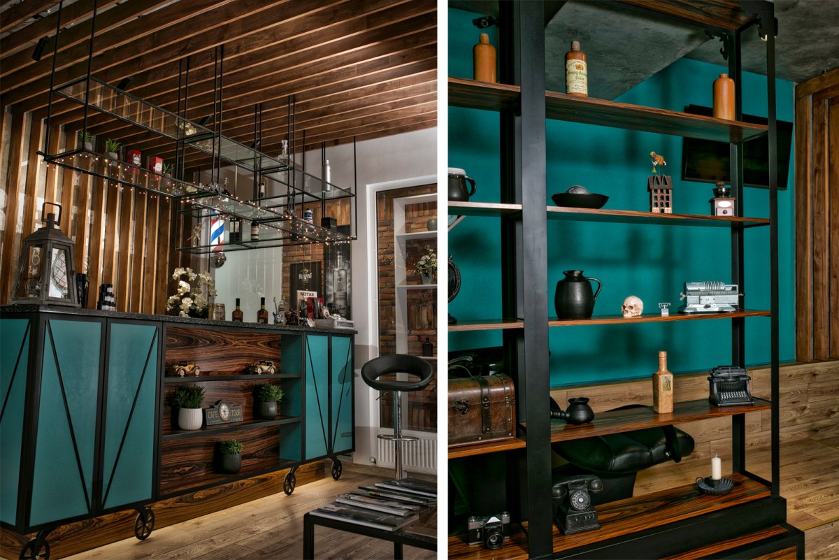 Барбершоп дизайн интерьера