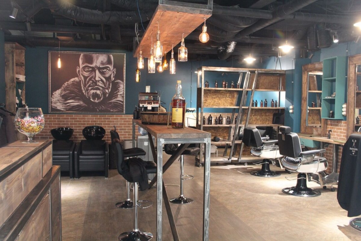 Мебель в стиле лофт для барбершопа